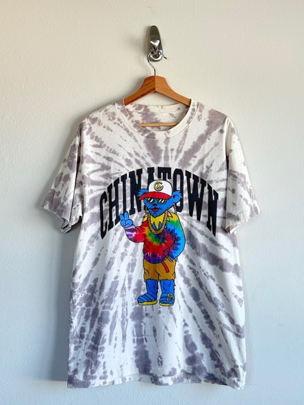 Rare Chinatown Market x Grateful Dead Tie-Dye Bear Arc Logo Tee 🌈🐻 Size Large